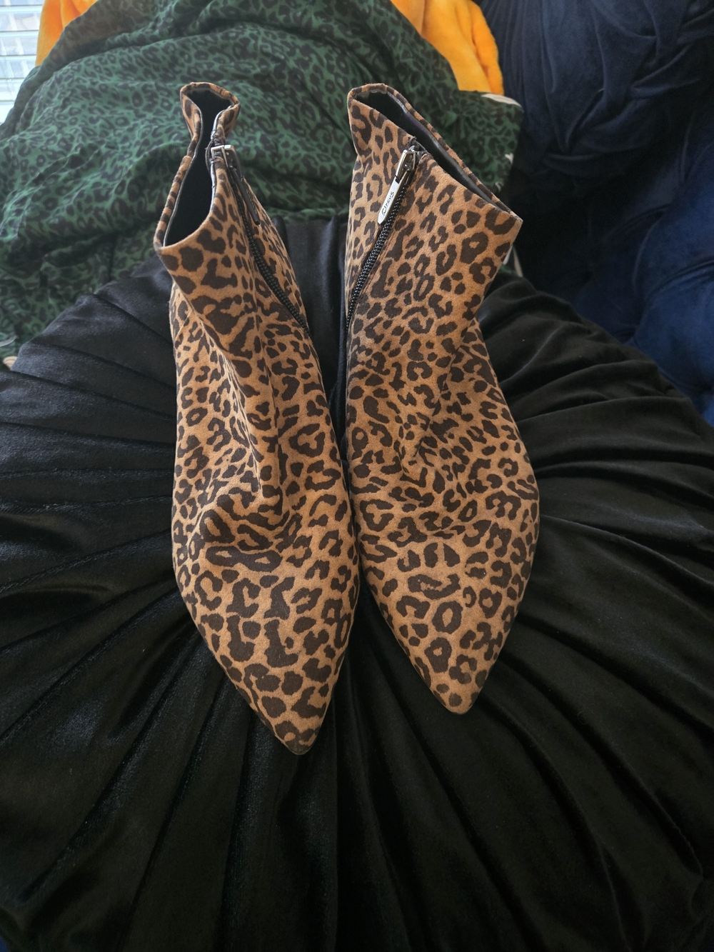 Circus By Sam Edelmon Leopard Print Pointed Toe Ankle Boots - Brown